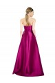 V-Neck Long Satin Merlot Sleeveless Prom Dress / Bridesmaid Dress Darwin