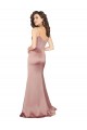 V-Neck Long Silk like Satin Dusty Pink Sleeveless Black Tie Evening Gown / Prom Dress / Bridesmaid Dress Darwin