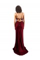 Cowl Neck Long Silk like Satin Burgundy Sleeveless Formal Evening Gown / Prom Dress / Bridesmaid Dress Darwin