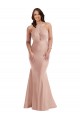 Halter Neck Long Silk like Satin Dusty Pink Sleeveless Formal Plus Size Evening Gown / Prom Dress / Bridesmaid Dress Darwin