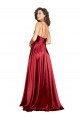 Cowl Neck Long Silk like Satin Burgundy Sleeveless Black Tie Evening Dress / Prom Dress / Bridesmaid Dress Darwin