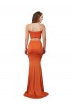 Strapless Long Spandex Orange Sleeveless Formal Evening Gown / Prom Dress / Bridesmaid Dress Darwin