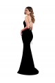 High Neck Long Stretch Crepe Black Sleeveless Formal Dress / Bridesmaid Dress Darwin