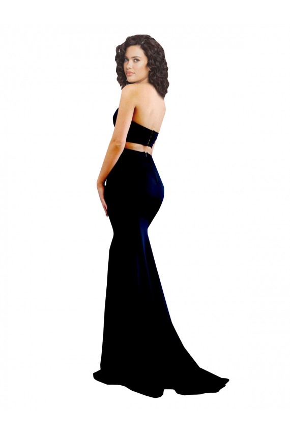 High Neck Long Stretch Crepe Black Sleeveless Formal Evening Gown / Prom Dress / Bridesmaid Dress Darwin