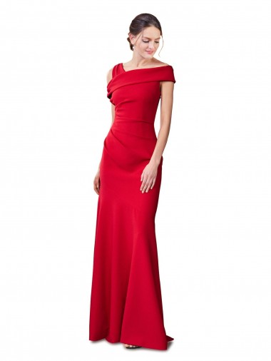 Long Stretch Crepe Red Sleeveless Formal Evening Gown / Prom Dress / Bridesmaid Dress Darwin