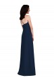 Halter Neck Long Stretch Crepe Dark Navy Sleeveless Semi Formal Evening Dress / Bridesmaid Dress Darwin