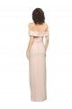 Off the Shoulder Long Stretch Crepe Nude Sleeveless Formal Evening Gown / Prom Dress / Bridesmaid Dress Darwin