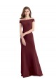 High Neck Long Stretch Crepe Burgundy Gold Sleeveless Prom Dress / Bridesmaid Dress Darwin