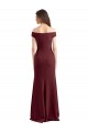 High Neck Long Stretch Crepe Burgundy Gold Sleeveless Prom Dress / Bridesmaid Dress Darwin