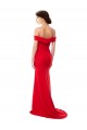 High Neck Long Stretch Crepe Red Sleeveless Bridesmaid Dress / Evening Dress Darwin