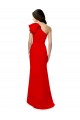 High Neck Long Stretch Crepe Red Sleeveless Formal Dress / Bridesmaid Dress Darwin