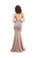 V-Neck Long Stretch Crepe Dusty Pink Sleeveless Black Tie Evening Gown / Prom Dress / Bridesmaid Dress Darwin