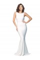 High Neck Long Stretch Crepe Ivory Sleeveless Formal Evening Gown / Prom Dress / Bridesmaid Dress Darwin