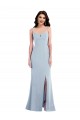 Spaghetti Straps Long Stretch Crepe Light Sky Blue Sleeveless Formal Evening Gown / Prom Dress / Bridesmaid Dress Darwin