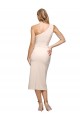 One Shoulder Midi Length Stretch Crepe Nude Sleeveless Formal Evening Gown / Prom Dress / Bridesmaid Dress Darwin