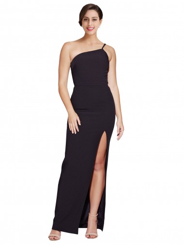 Strapless Long Stretch Crepe Black Sleeveless Formal Evening Gown / Prom Dress / Bridesmaid Dress Darwin