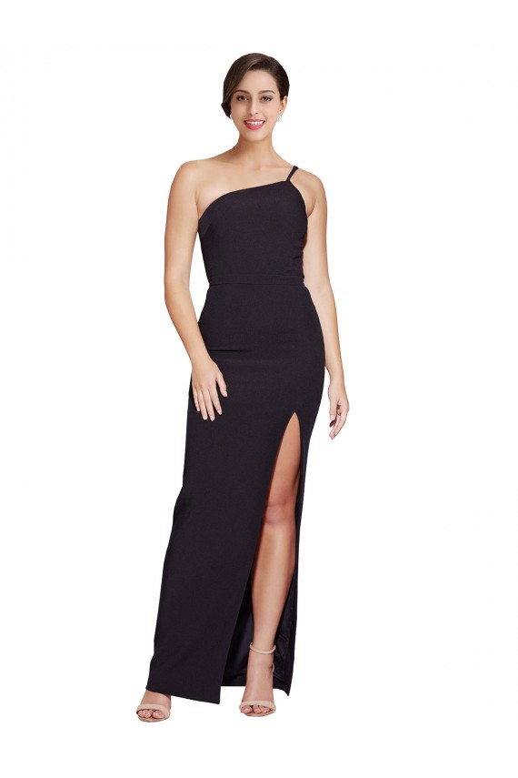 Strapless Long Stretch Crepe Black Sleeveless Formal Evening Gown / Prom Dress / Bridesmaid Dress Darwin