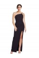 Strapless Long Stretch Crepe Black Sleeveless Formal Evening Gown / Prom Dress / Bridesmaid Dress Darwin