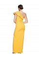 One Shoulder Long Stretch Crepe Saffron Sleeveless Formal Evening Gown / Prom Dress / Bridesmaid Dress Darwin