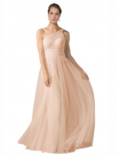 Sweetheart Long Tulle Nude Sleeveless Formal Dress / Bridesmaid Dress Darwin