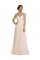 Spaghetti Straps Long Tulle Pink Sleeveless Bridesmaid Dress Darwin