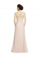 Spaghetti Straps Long Tulle Pink Sleeveless Bridesmaid Dress Darwin