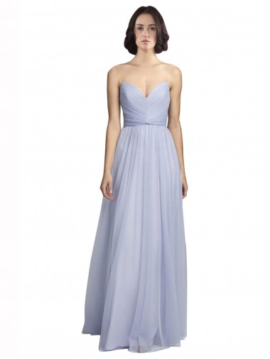 Sweetheart Long Tulle Lilac Sleeveless Bridesmaid Dress Darwin