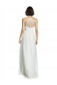 High Neck Long Tulle White Sleeveless Bridesmaid Dress Darwin