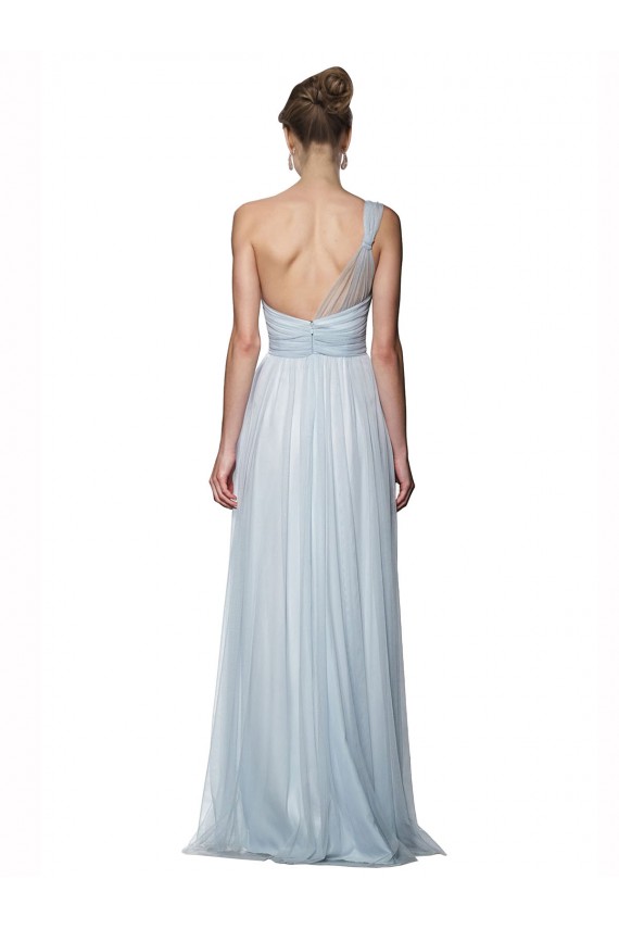 One Shoulder Long Tulle Mist Sleeveless Bridesmaid Dress Darwin