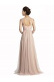 Square Neck Long Tulle Nude Sleeveless Bridesmaid Evening Dress Darwin