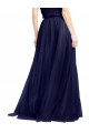 High Neck Long Tulle Navy Blue Sleeveless Semi Formal Evening Dress / Bridesmaid Dress Darwin