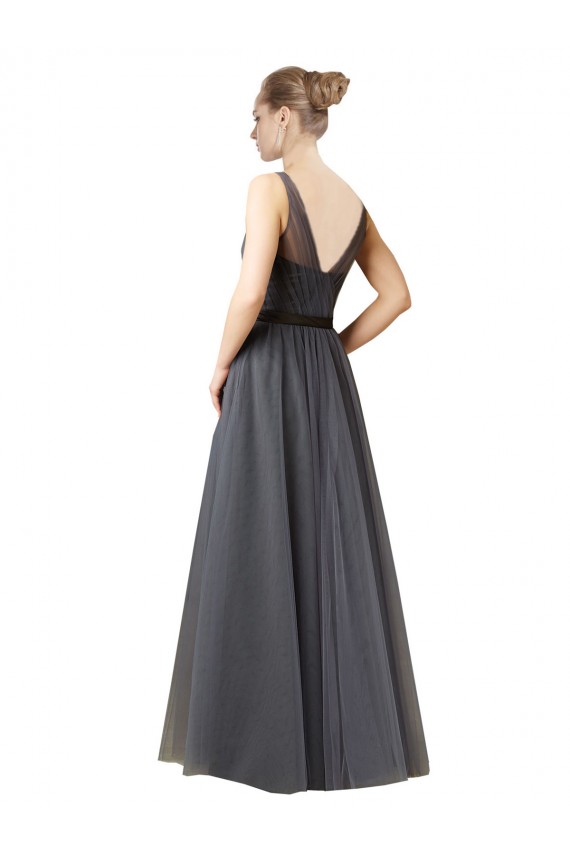 Sweetheart Long Tulle Slate Grey Sleeveless Formal Dress / Bridesmaid Dress Darwin