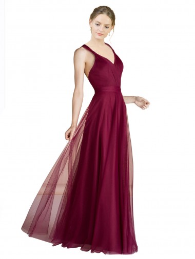 Sweetheart Long Tulle Sleeveless Bridesmaid Dress Darwin