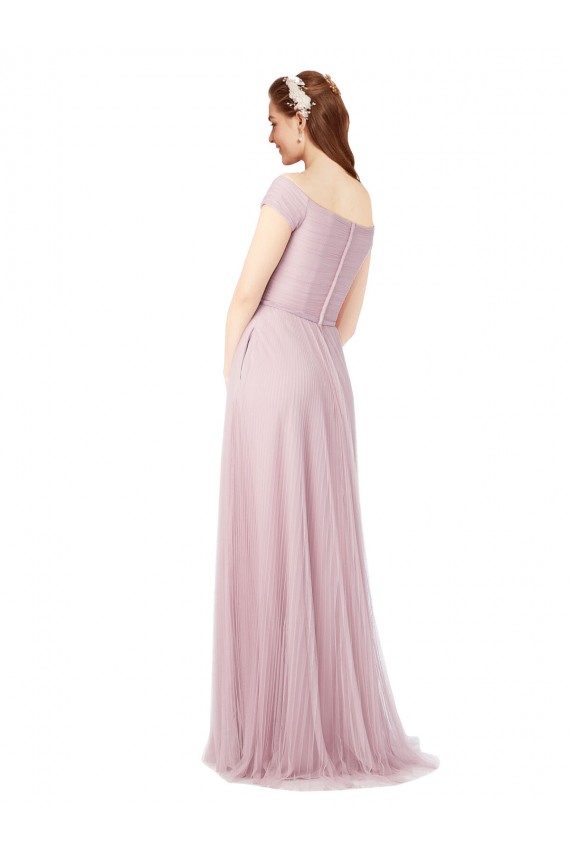 Off the Shoulder Long Tulle Sleeveless Bridesmaid Dress / Evening Dress Darwin